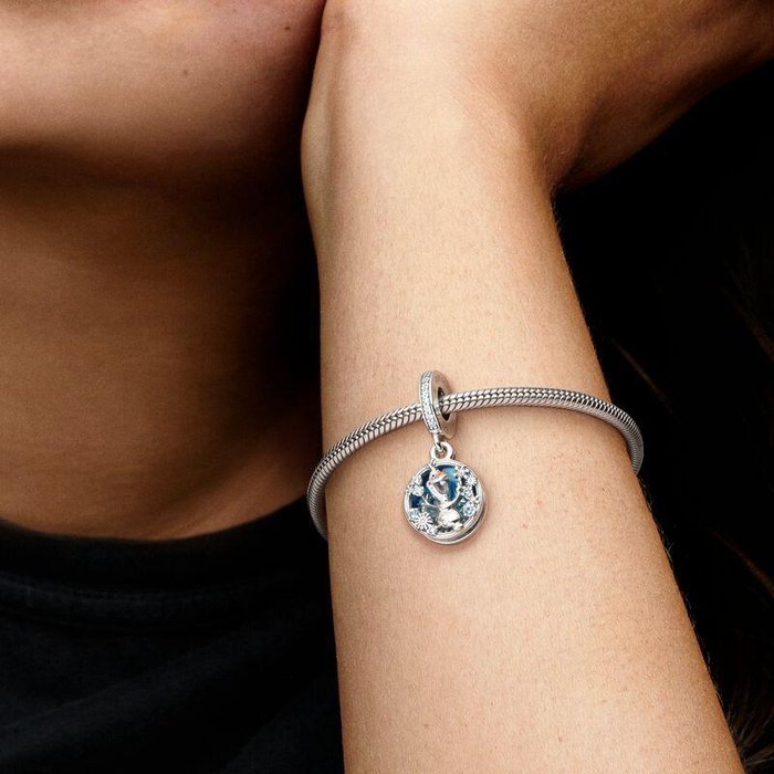 Disney, Frozen, Charm Pendente Olaf nella neve