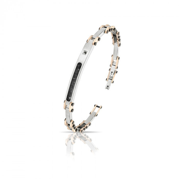 S/rigid bracelet plate br black 0.015