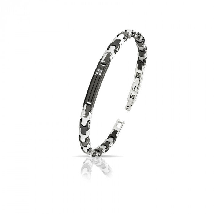 Two-tone bracelet black ip plate br 0.07