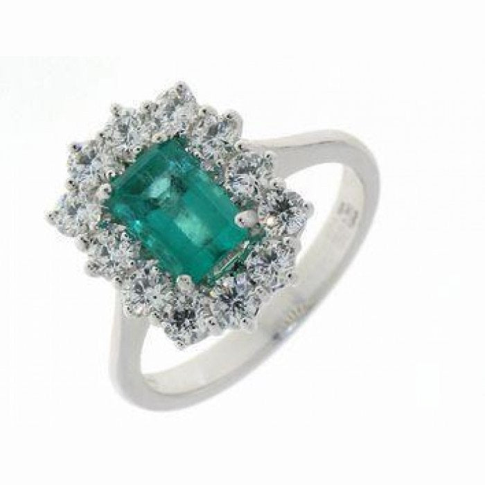 EMERALD AND BR RING