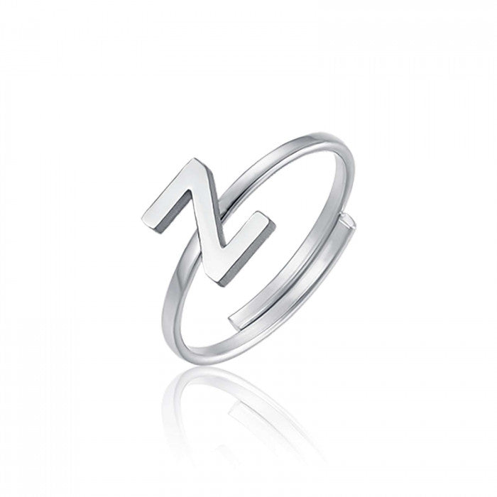 WOMEN'S STEEL RING WITH LETTER