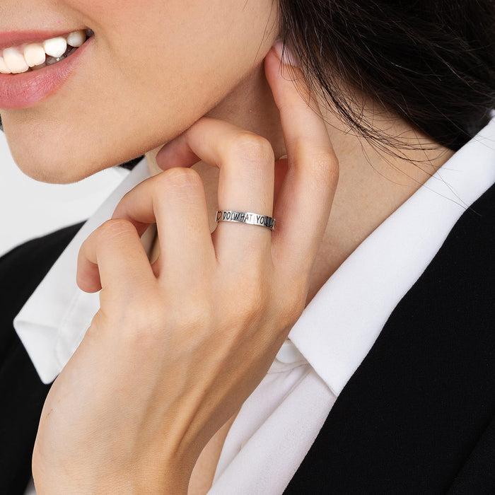 BAGUE EN ACIER POUR FEMME FAITES CE QUE VOUS AIMEZ