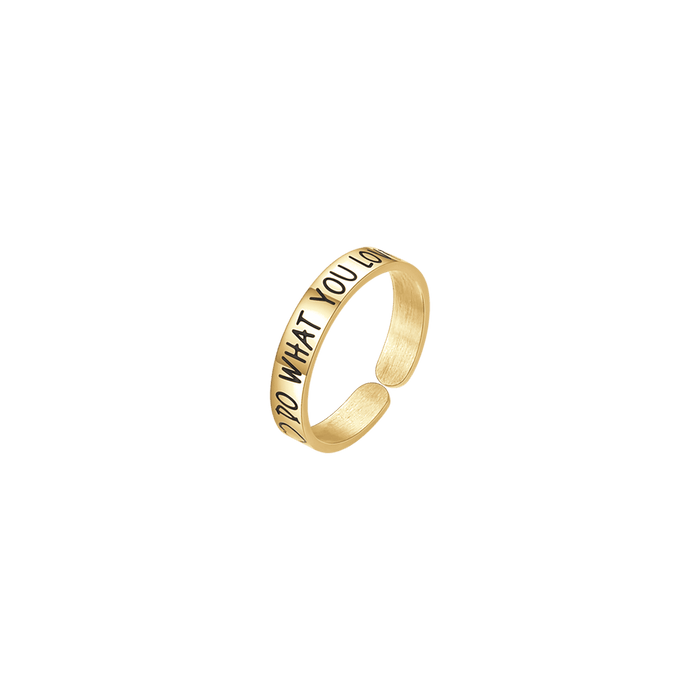 BAGUE FEMME EN ACIER DORÉ FAITES CE QUE VOUS AIMEZ