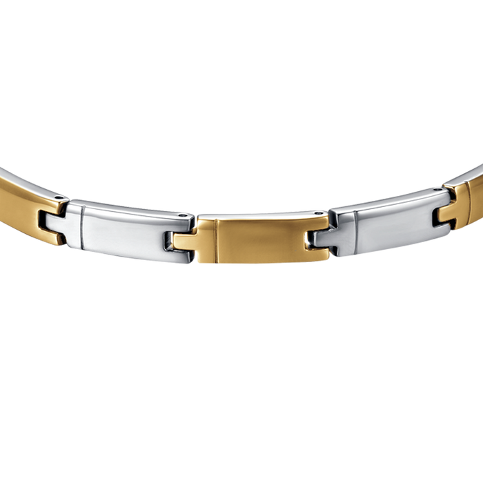 BRACCIALE UOMO IN ACCIAIO E ACCIAIO IP GOLD