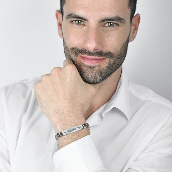 MEN'S STEEL BRACELET I LOVE YOU DAD
