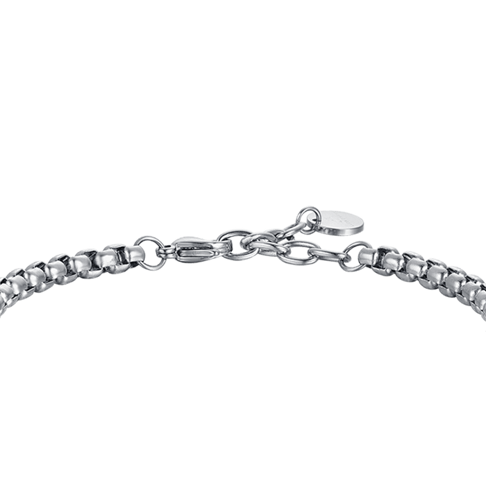 BRACELET HOMME EN ACIER AVEC CRISTAUX BLANCS