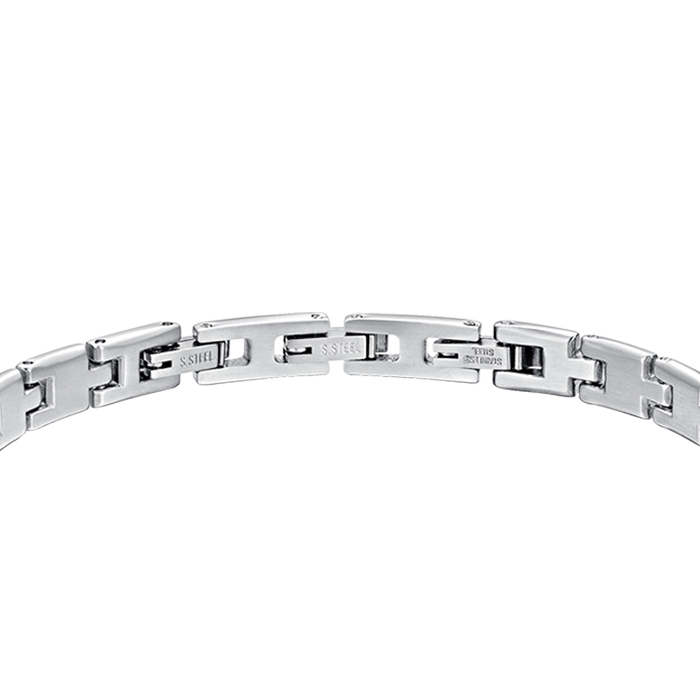 BRACELET HOMME EN ACIER AVEC PLAQUÉ ARGENT