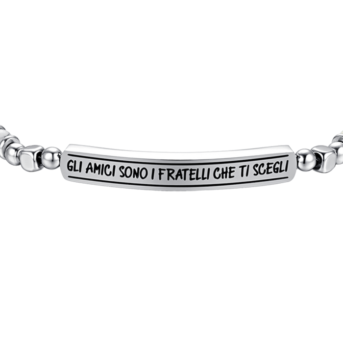 BRACELET EN ACIER POUR HOMME LES AMIS SONT LES FRÈRES QUE VOUS CHOISISSEZ