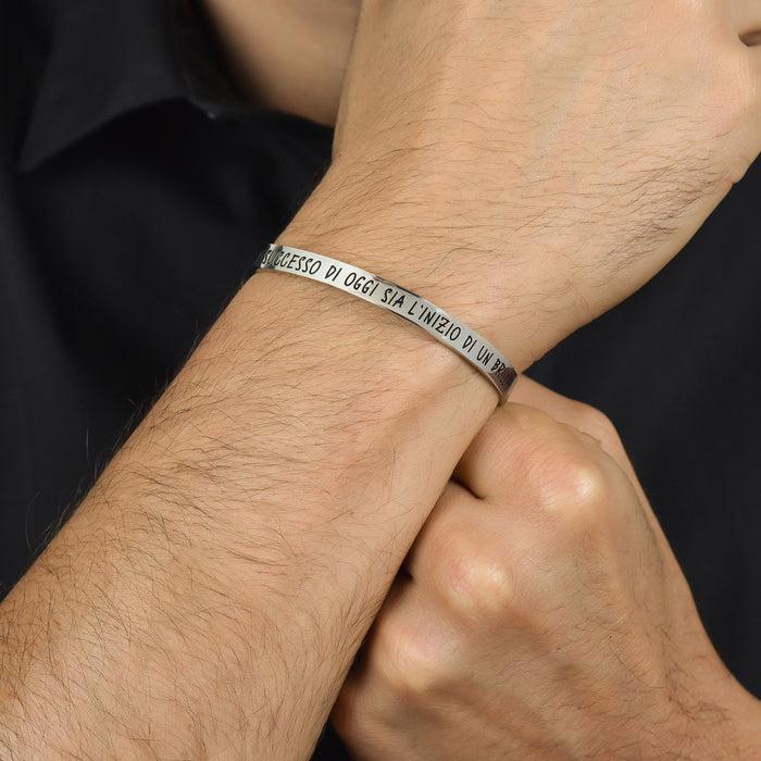 BRACELET EN ACIER POUR HOMME QUE LE SUCCÈS D'AUJOURD'HUI SOIT LE DÉBUT D'UN AVENIR BRILLANT
