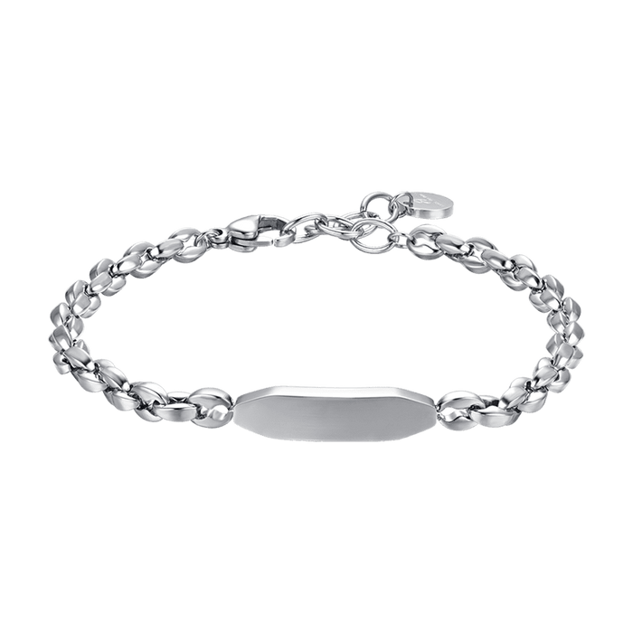 BRACELET HOMME EN ACIER AVEC ÉLÉMENT