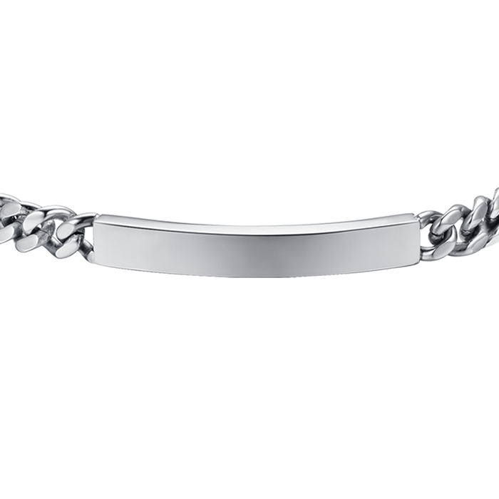 BRACELET HOMME EN ACIER AVEC PLAQUÉ ARGENT