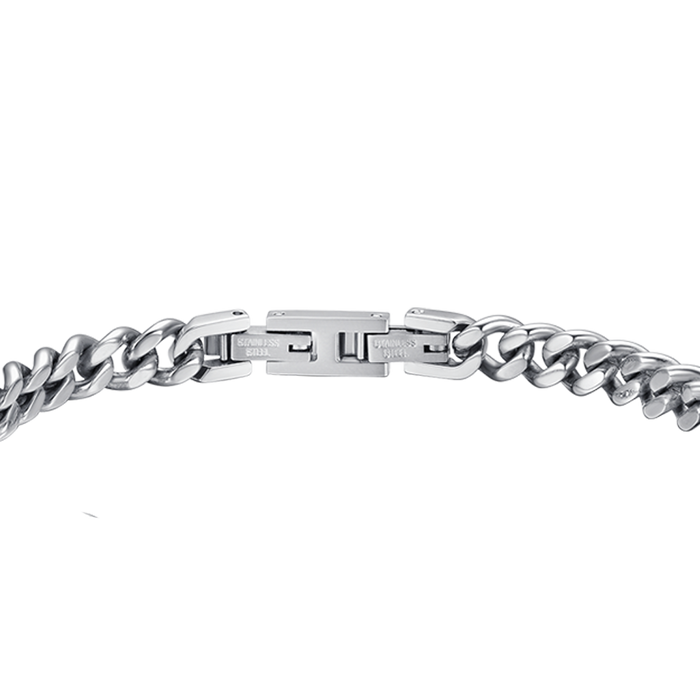 BRACELET HOMME EN ACIER AVEC PLAQUÉ ARGENT