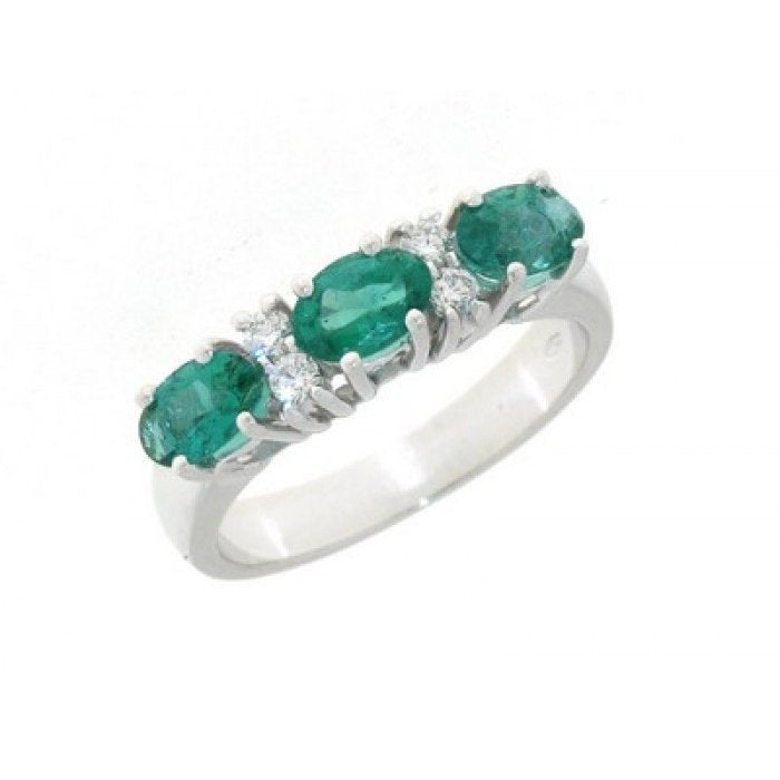 BAGUE ÉMERAUDE ET BROWNIE