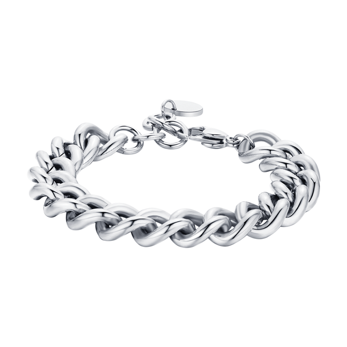 BRACCIALE DONNA IN ACCIAIO MAGLIA CATENA INTRECCIATA