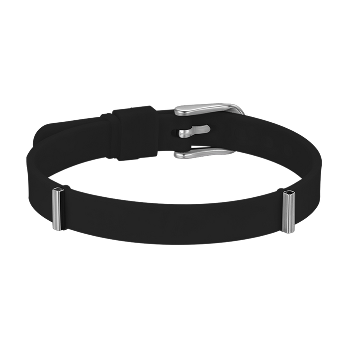 BRACELET EN SILICONE NOIR POUR FEMME