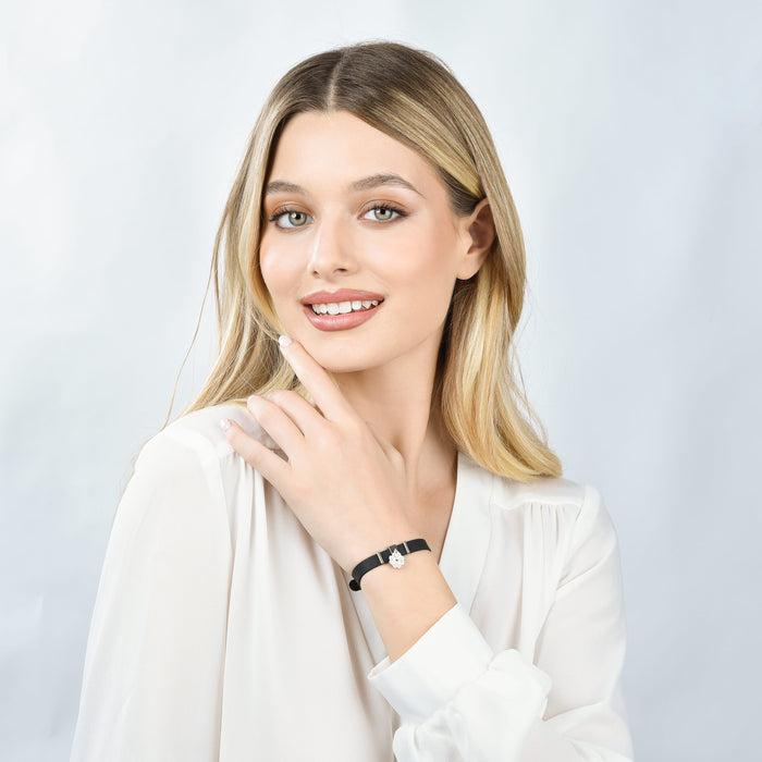 BRACELET EN SILICONE NOIR POUR FEMME