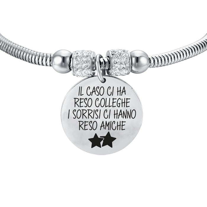 WOMEN'S STEEL BRACELET CHANCE HAS MADE US COLLEAGUES SMILES HAVE MADE US ONE
