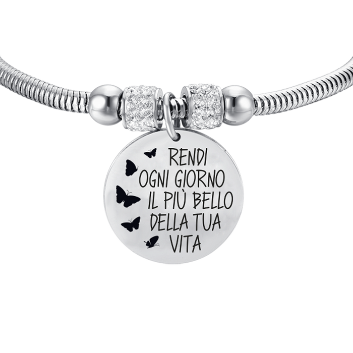 BRACELET EN ACIER POUR FEMME FAITES DE CHAQUE JOUR LE PLUS BEAU DE VOTRE VIE
