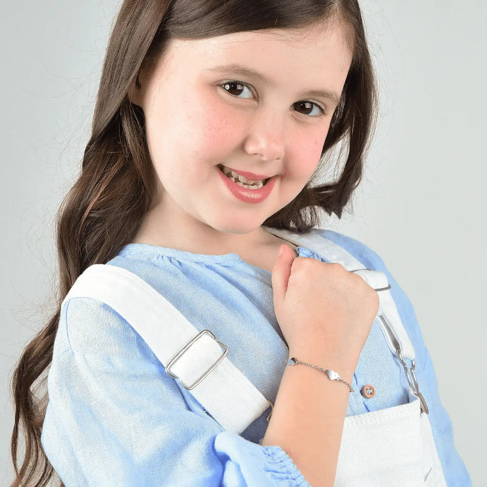 BRACELET EN ACIER POUR FILLE AVEC COEURS
