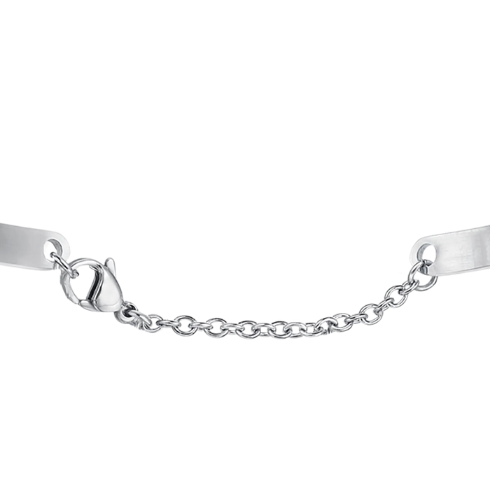 BRACELET EN ACIER POUR FEMME SOYEZ HEUREUX ET SENTEZ-VOUS BIEN