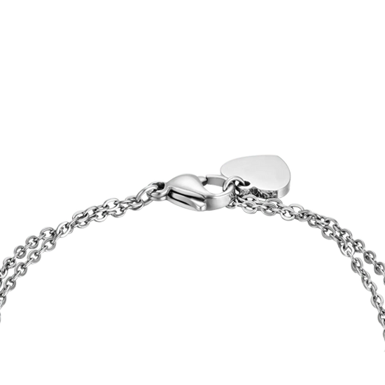 WOMEN'S STEEL BRACELET WITH STAR AND WHITE CRYSTAL