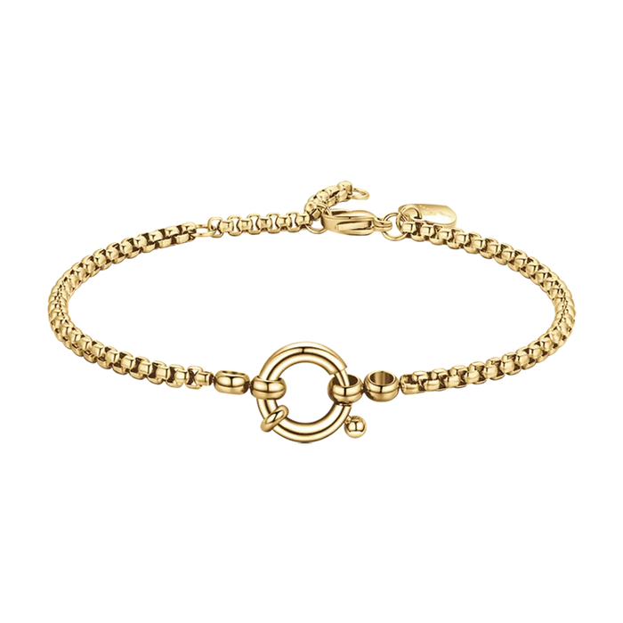 BRACELET FEMME EN ACIER DORÉ AVEC CERCLE