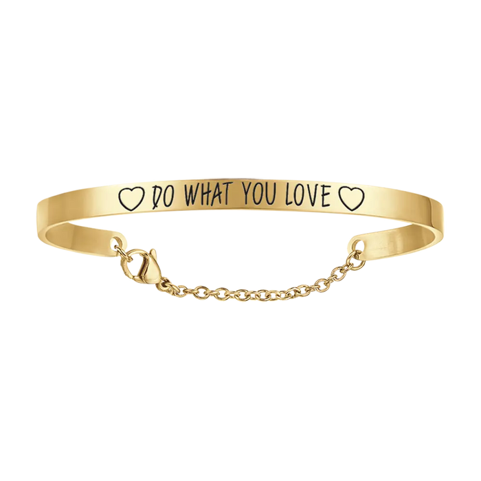 BRACELET FEMME EN ACIER DORÉ FAITES CE QUE VOUS AIMEZ