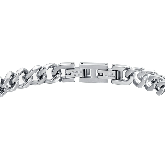 MEN'S STEEL BRACELET WITH WIND ROSE PLATE