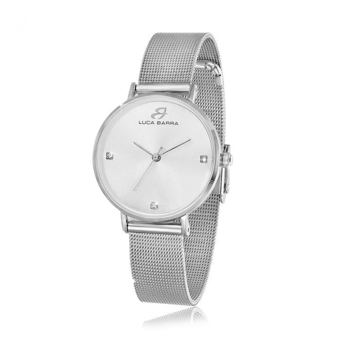 Steel Watch With Silver Dial