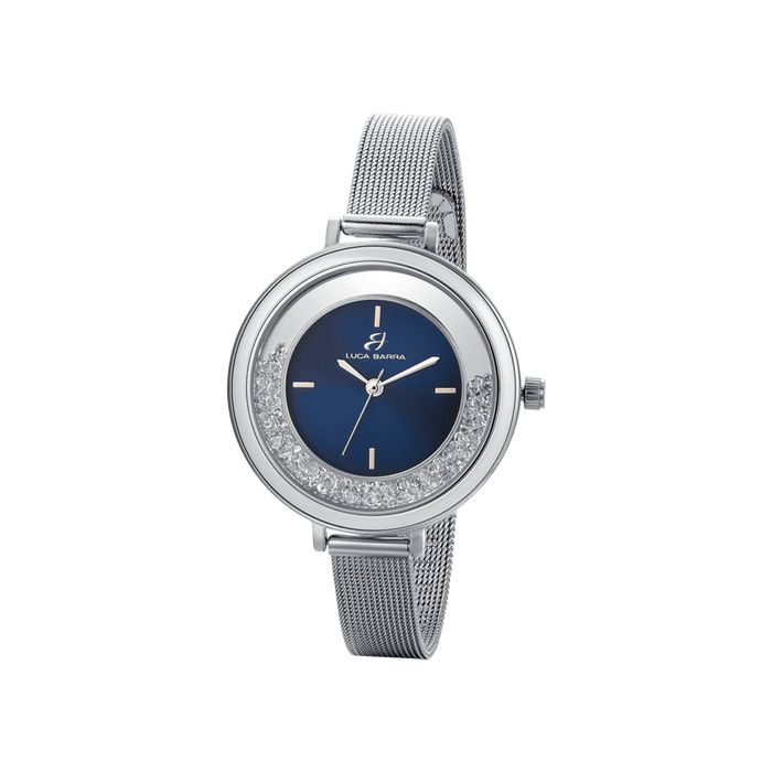 MONTRE FEMME AVEC BOÎTIER EN ACIER LUNETTE EN CÉRAMIQUE BLANCHE