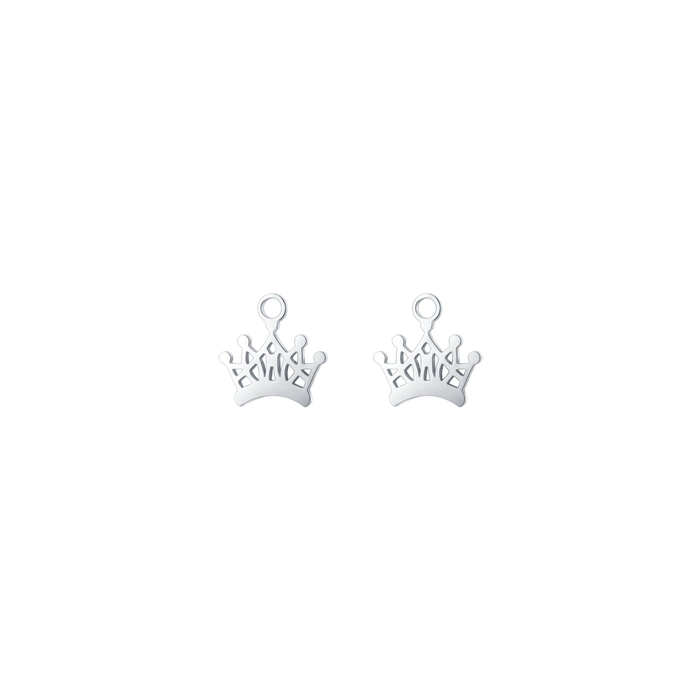 COURONNE CHARM EN ACIER