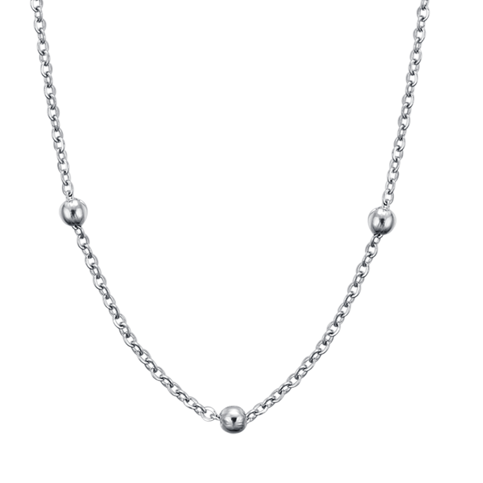 LONG WOMEN'S NECKLACE IN STEEL FOR CHARMS