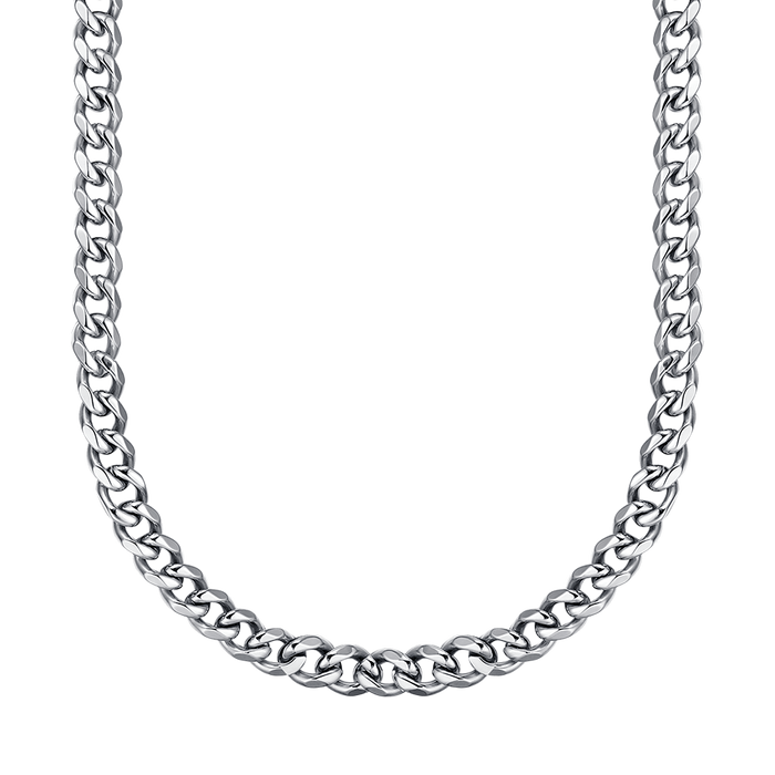 COLLANA UNISEX IN ACCIAIO CON MAGLIA CATENA 9 MM