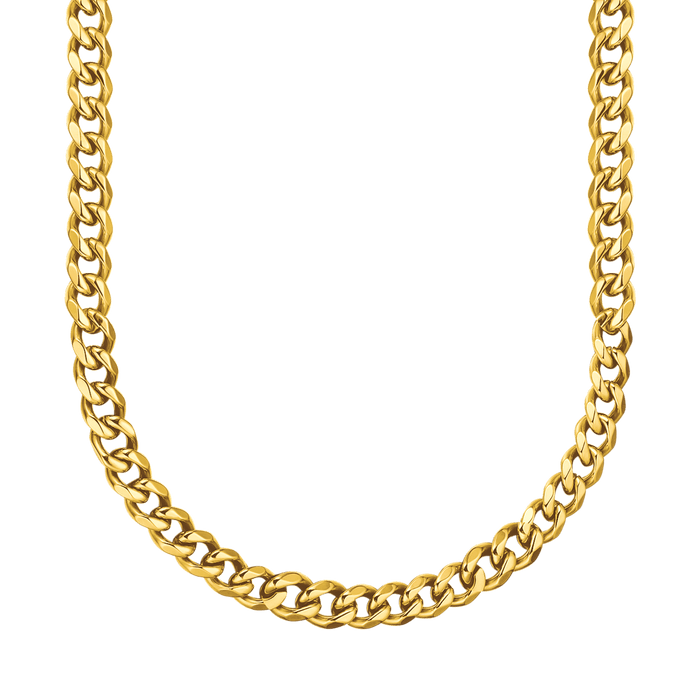 COLLANA UNISEX IN ACCIAIO CON MAGLIA CATENA 9 MM