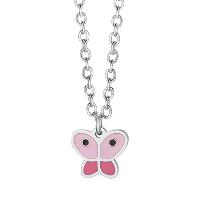 COLLIER EN ACIER POUR ENFANT AVEC PAPILLON