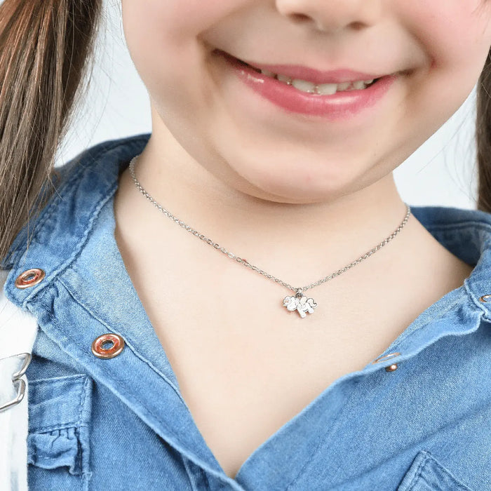 GIRL'S STEEL UNICORN NECKLACE