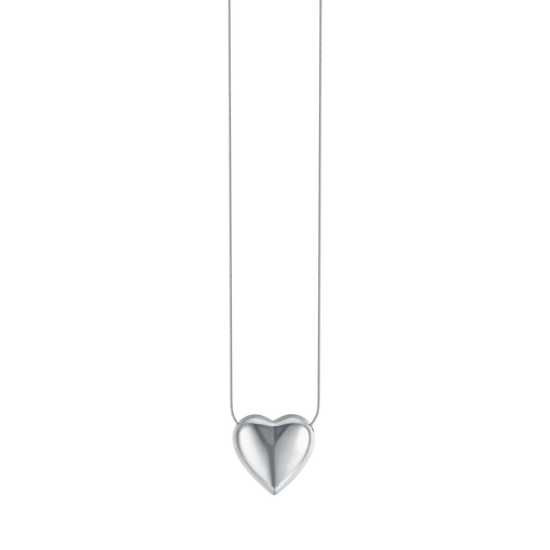 WOMEN'S STEEL NECKLACE WITH FULL HEART