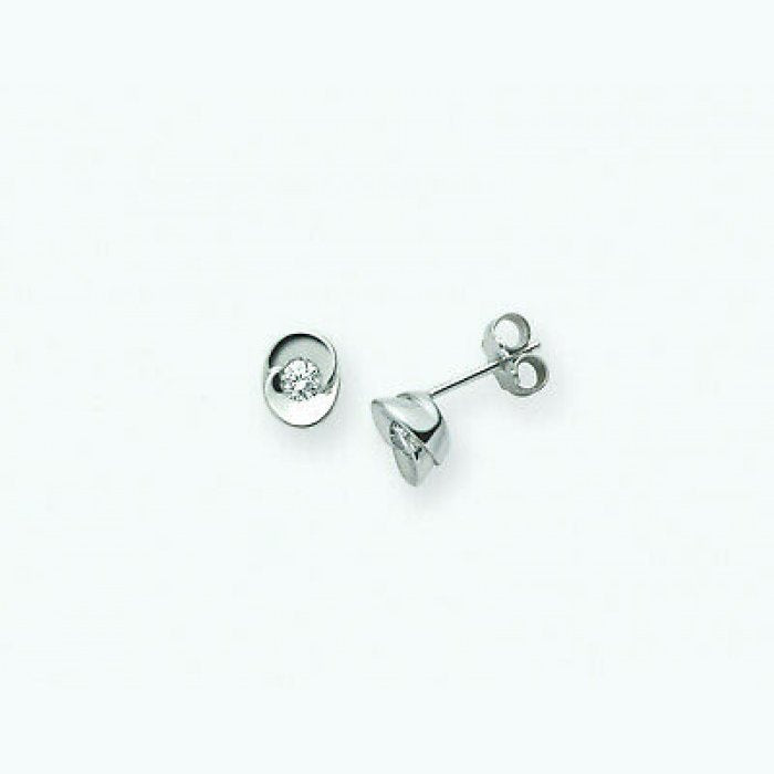 Boucles d'oreilles lune avec diamants