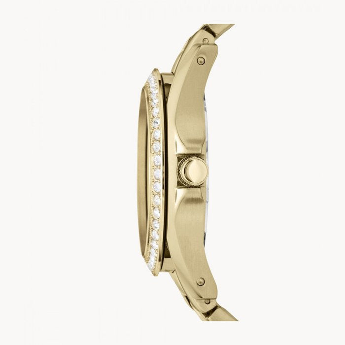 Orologio in acciaio inossidabile color oro multifunzione Riley