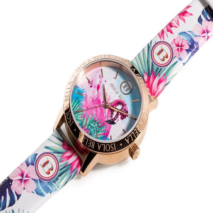 Horloge Flamant Rose