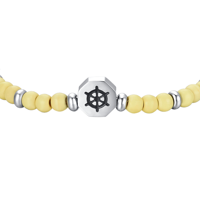 BRACELET ENFANT EN ACIER HELM AVEC PIERRES JAUNES