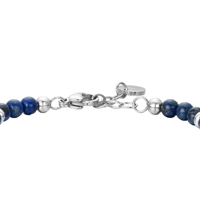 BRACELET ENFANT EN ACIER ANCRE AVEC PIERRES BLEUES