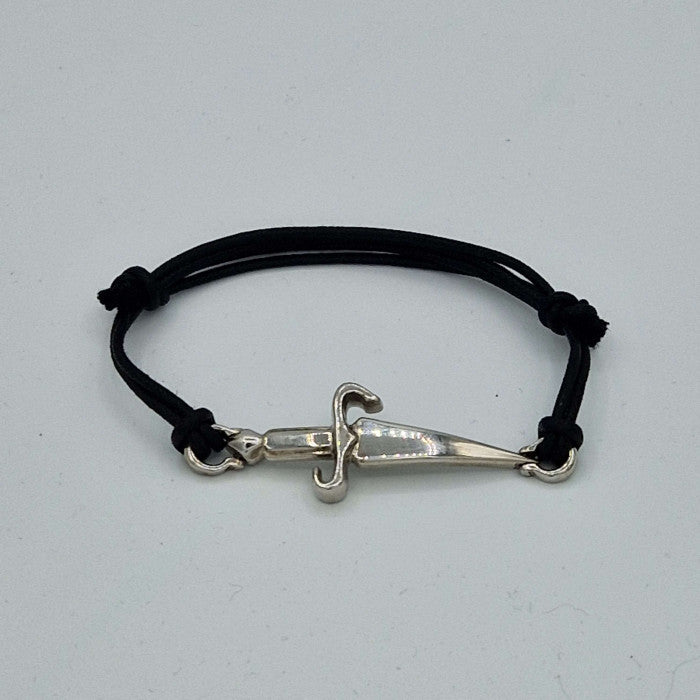 Leather sword bracelet