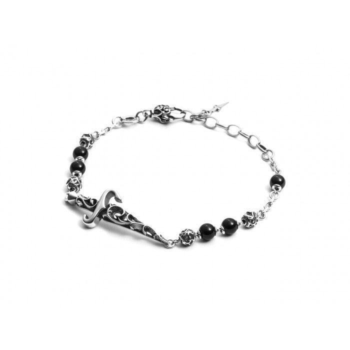 BRACCIALE PIETRE NERE SPADINO