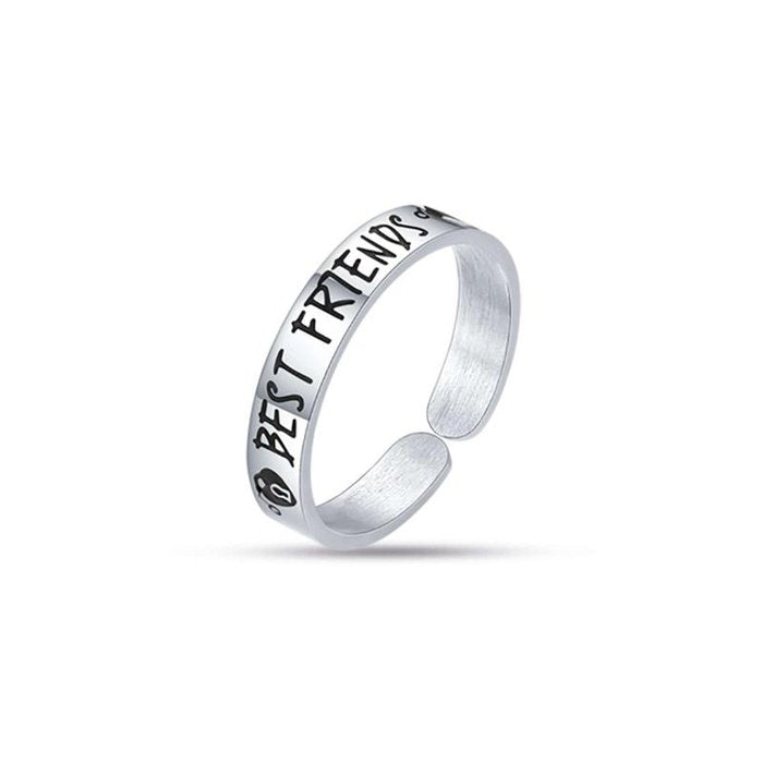 Bague en acier pour meilleurs amis