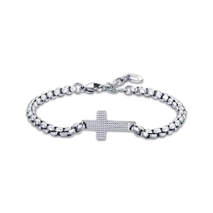 Bracelet en acier avec croix