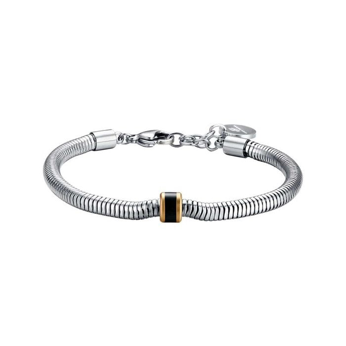 Bracelet en acier ip or et ip noir