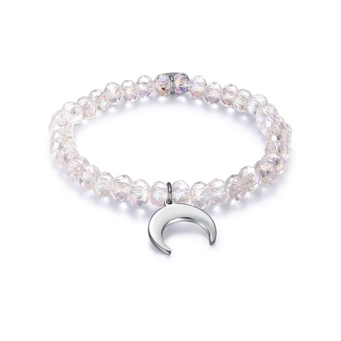 Bracciale Con Cristalli Bianchi E Luna