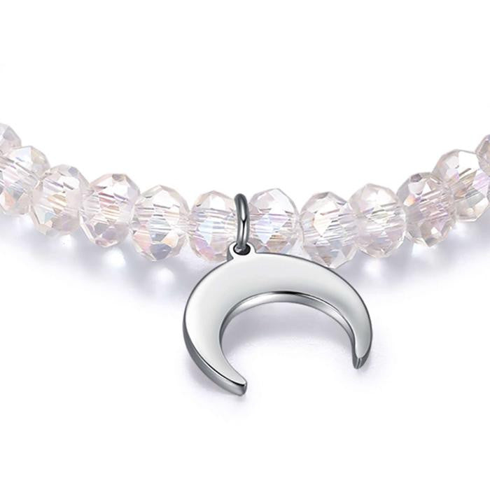 Bracciale Con Cristalli Bianchi E Luna