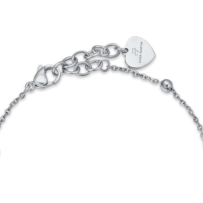 Steel Bracelet With Hearts And Horn
